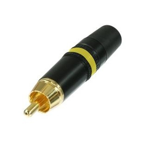 Yellow Phono Plug with Gold Plated Contacts
