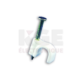 Attaches en U Blanches 14mm Paquet de 100