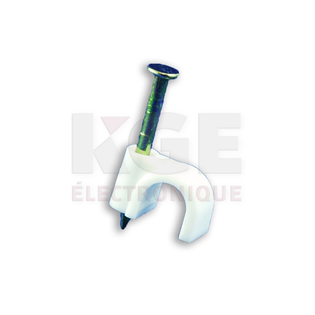 Attaches en U Blanches 14mm Paquet de 100