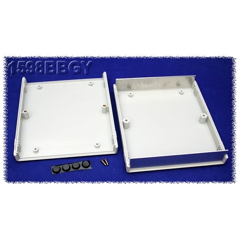 1598BBGY - Grey Flame Retardant ABS Plastic with Aluminum End Panels - 7.05