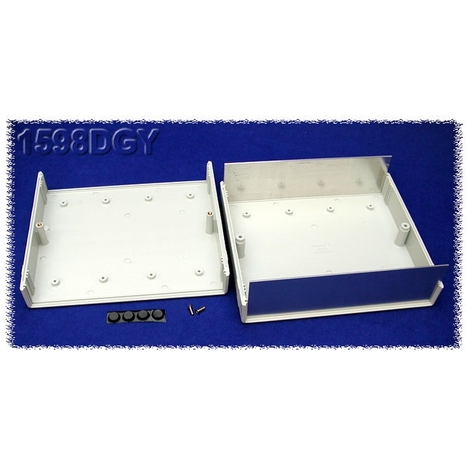 1598DSGY - General Purpose Plastic with Aluminum End Panels - 7.09