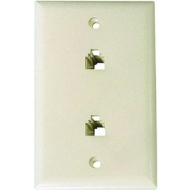 Plaque Murale Modulaire Fiche de Téléphone Double (Blanche)