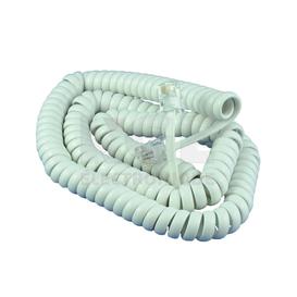 Fil de Combiné Spiral 15' 4 Contacts Mâle à Mâle Blanc