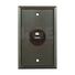 Brown 4 Contact Telephone Wall Plate