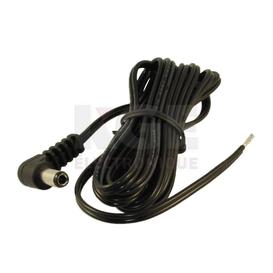 Câble Coaxial DC - Prise 2.5 x 5.5 x 11mm, 6', 22AWG, Angle Droit