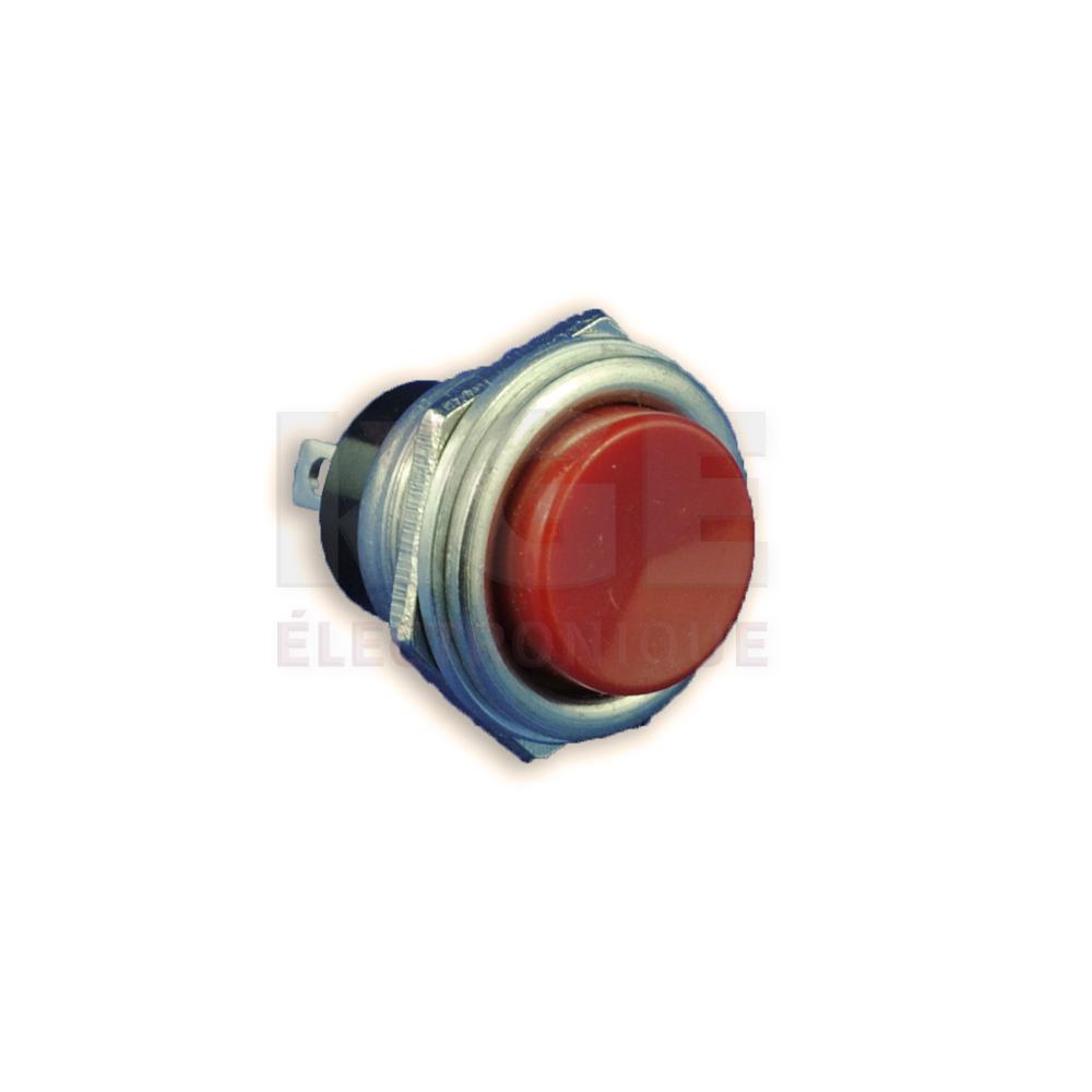 Interrupteur Poussoir Rouge Normalement Ouvert