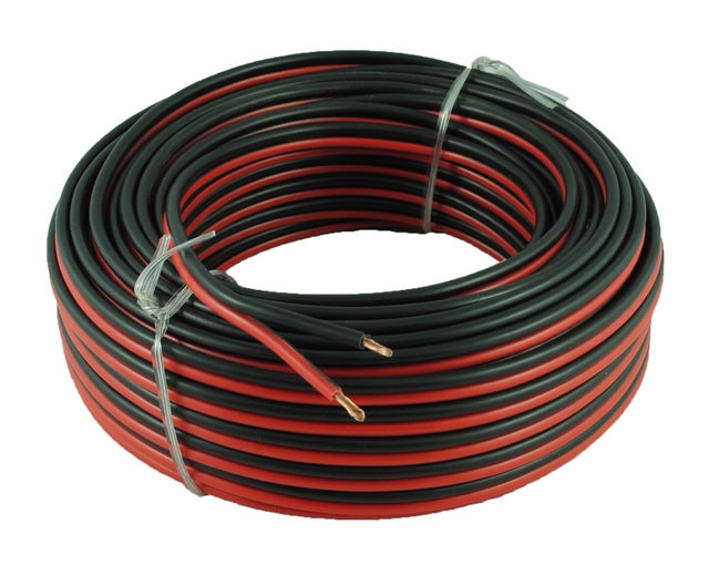 Fil 12V Rouge/Noir 14AWG 50