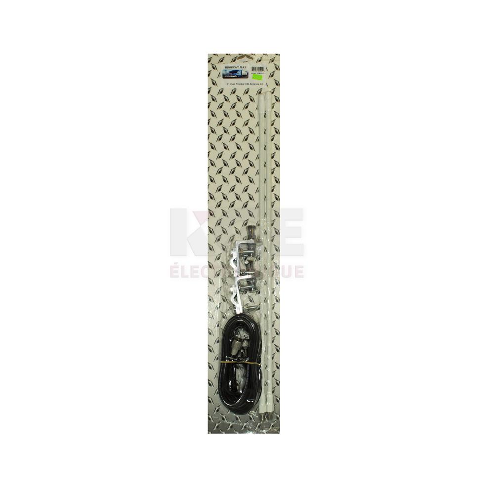 Antenne de CB Magnétique Double 2' Blanche