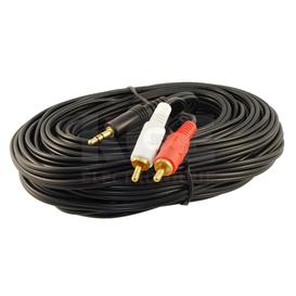Câble 3.5mm Stéréo à 2 RCA Or 50'