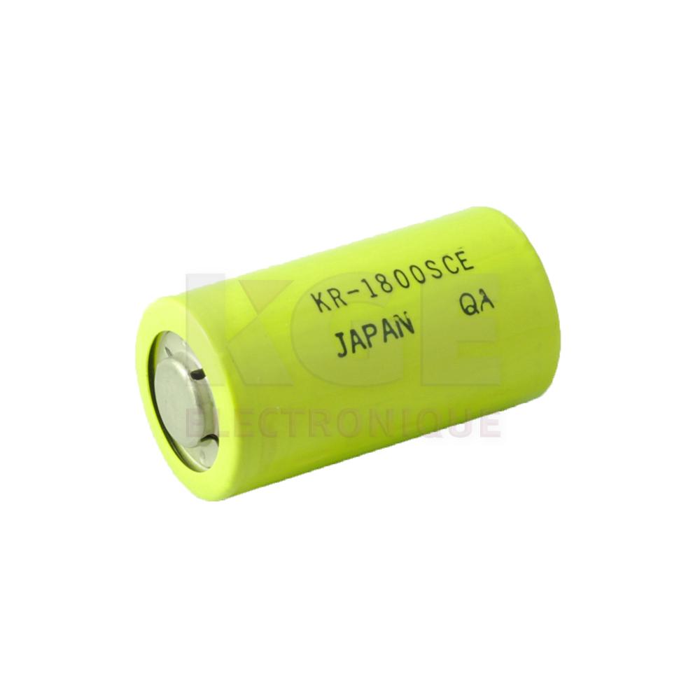 Batterie Sub-C Ni-CD 1800mA avec Languettes