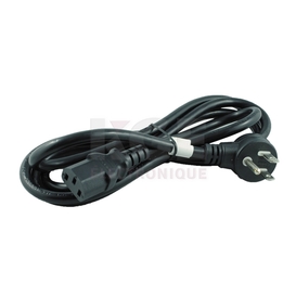 Câble d'Alimentation Prise Murale à Ordinateur NEMA 5-15P Angle Droit à IEC-C13 - 18AWG, 6'