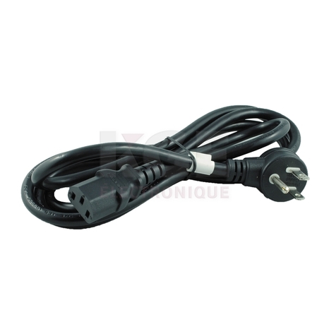 Câble d'Alimentation Prise Murale à Ordinateur NEMA 5-15P Angle Droit à IEC-C13 - 18AWG, 6'