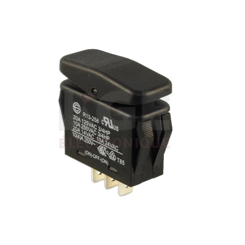 Snap Action SPDT Toggle Switch (ON)/OFF/(ON)