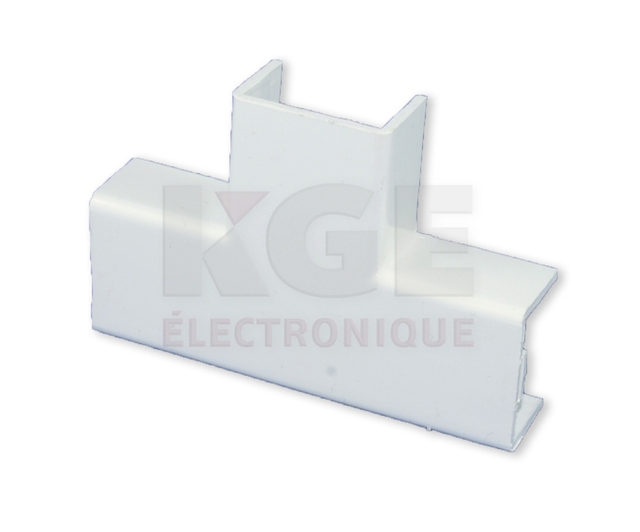 White Flat 24x14mm Tee Wiring Duct