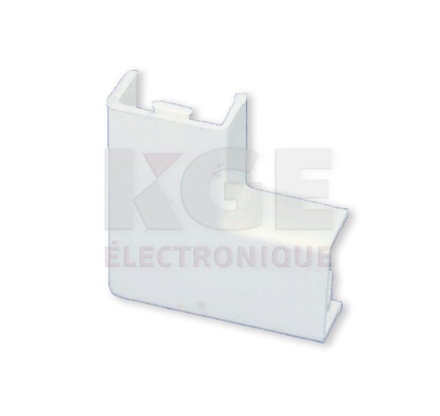 Cache-Fil en Angle 20x10mm Plat Blanc