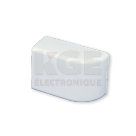 White 24x14mm Stop End Wiring Duct
