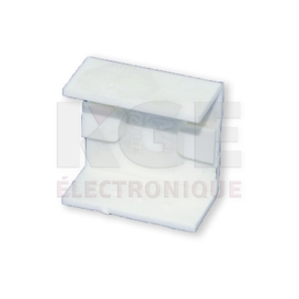 White 24x14mm Wiring Duct Coupler