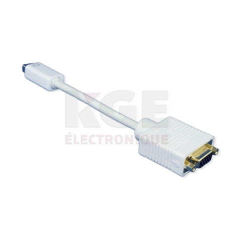 Adaptateur VGA Femelle à Mini DVI 6 Pouces Blanc