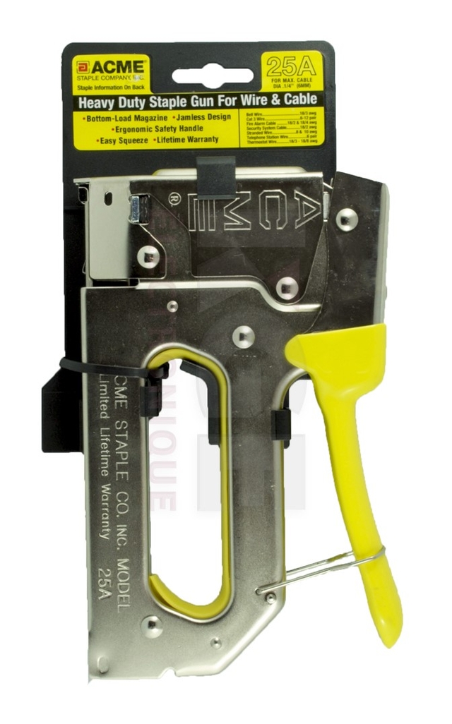 Heavy Duty Staple Gun for Wire and Cable (9/32'- 9/16' Staples)
