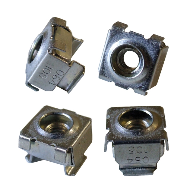 100-Pack 10-32 Zinc Plate Square Hole Cage Nuts